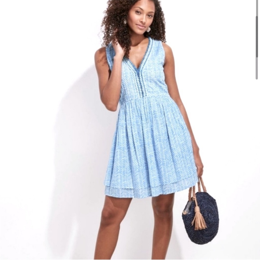 Vineyard Vines Fringe Pintuck Dress